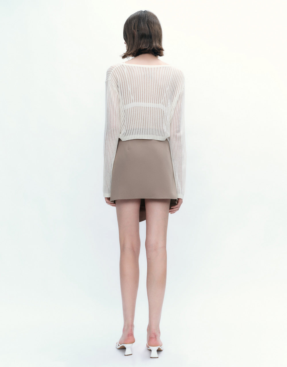 Thin Crew Neck Knitted T-Shirt