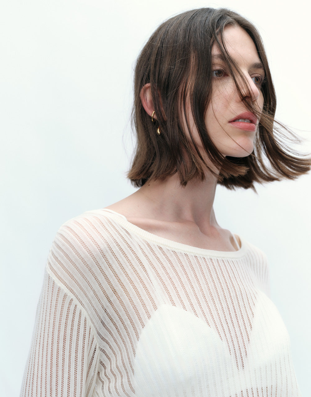 Thin Crew Neck Knitted T-Shirt