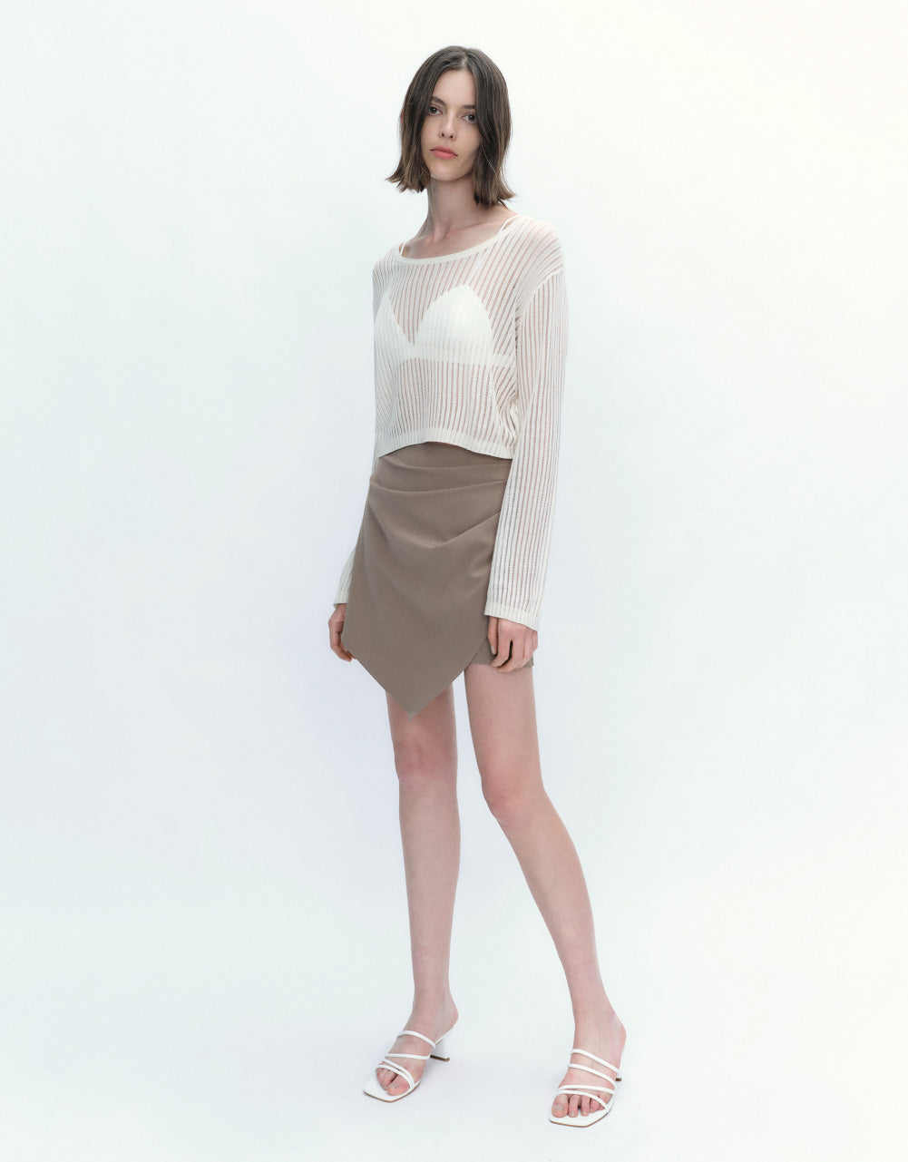 Thin Crew Neck Knitted T-Shirt