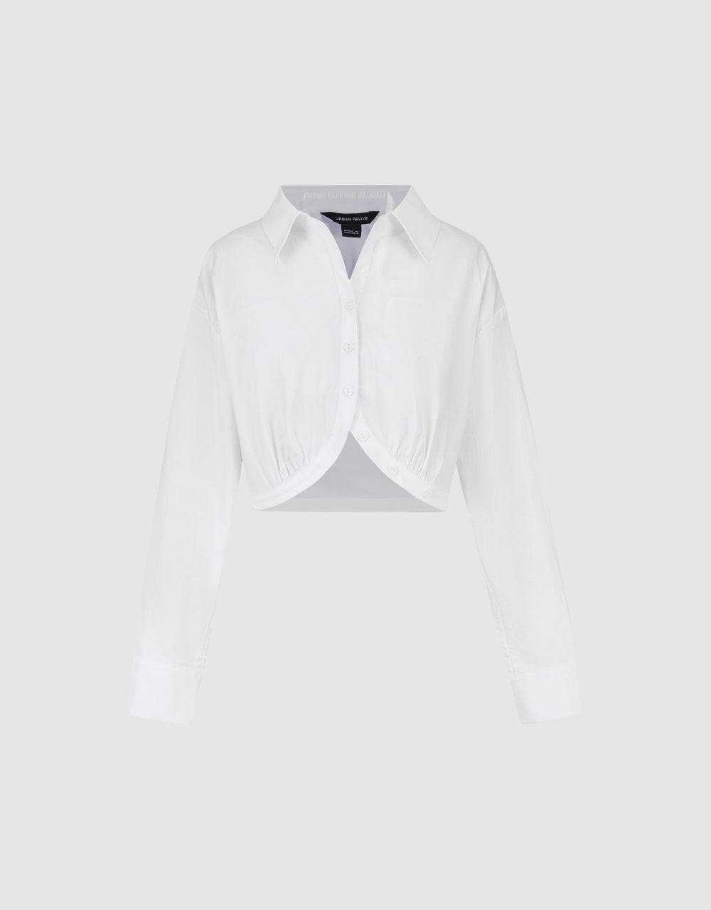 Cropped Open Front Shirt