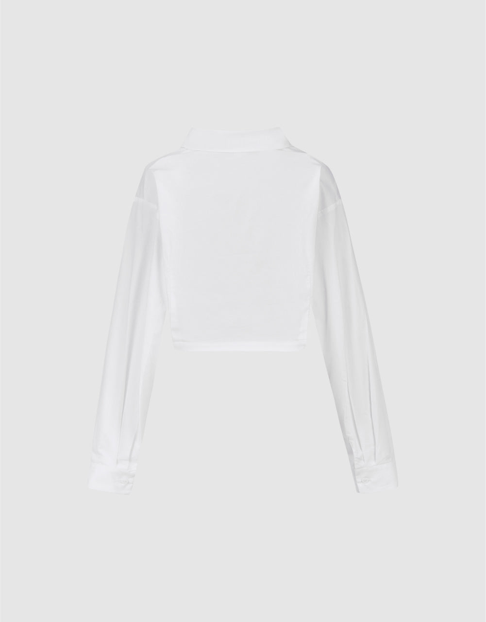 Cropped Open Front Shirt