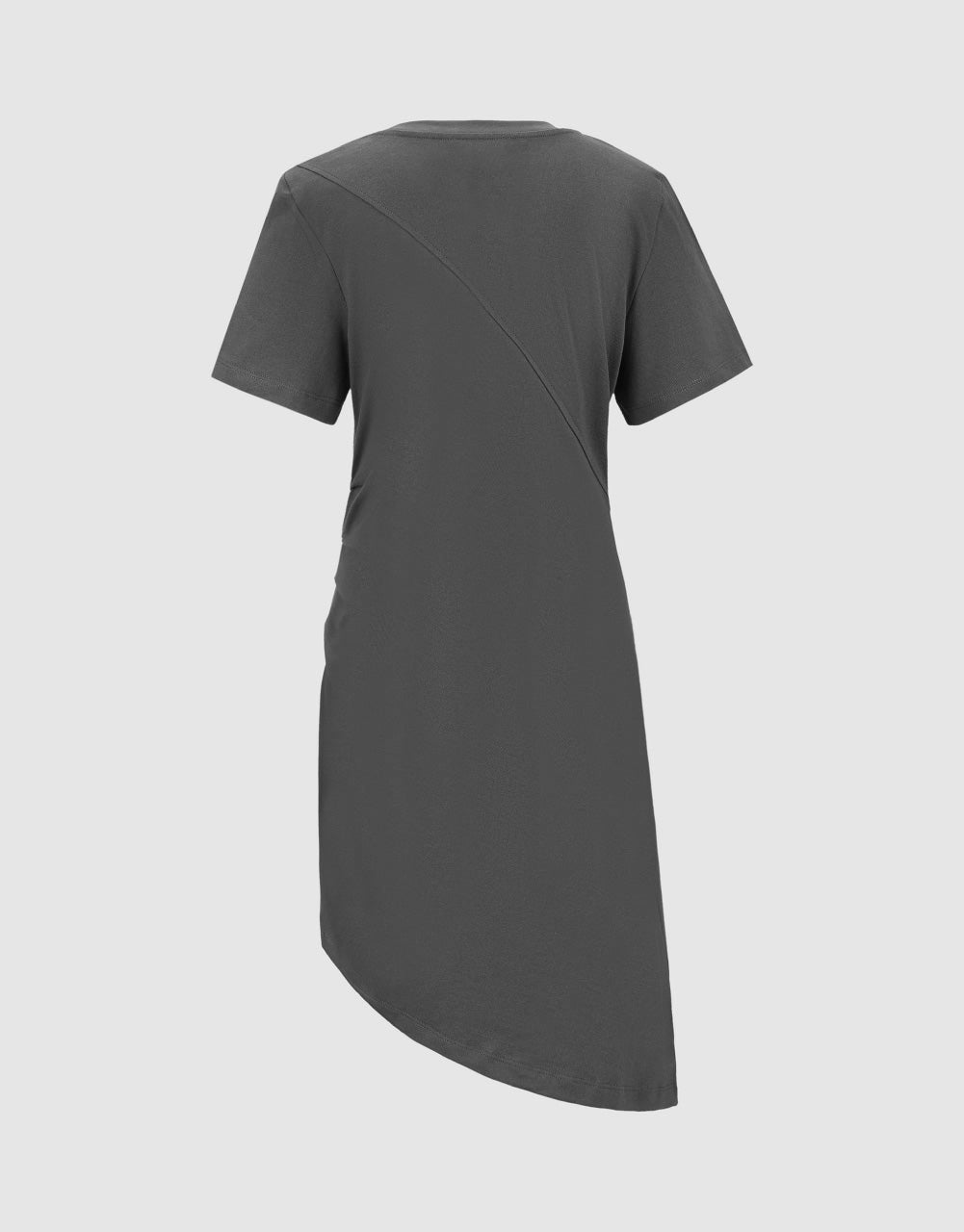 Asymmetic Crew Neck Skater Dress