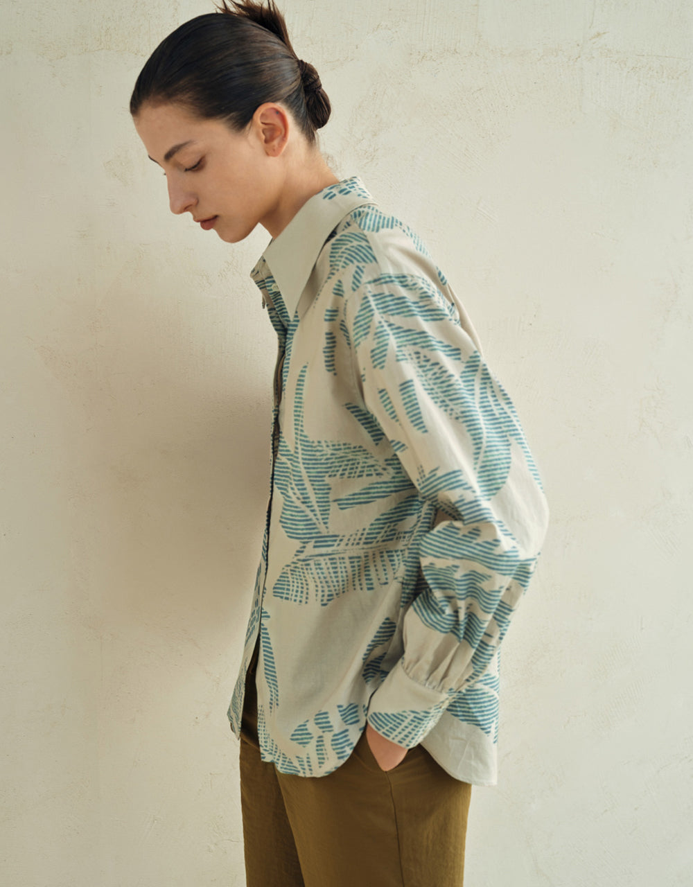 Printed Button Up Shirt