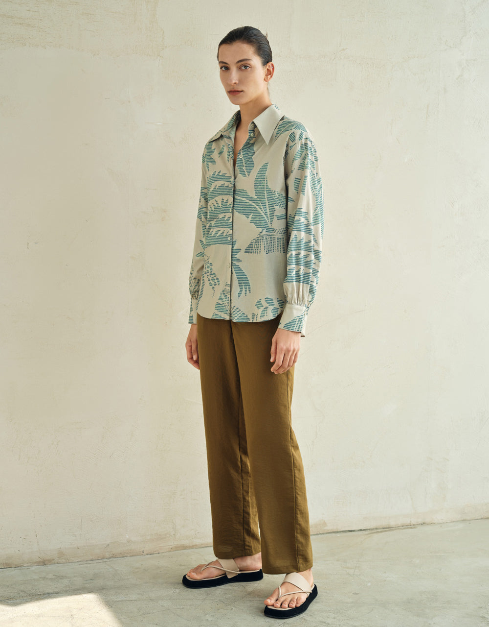 Printed Button Up Shirt
