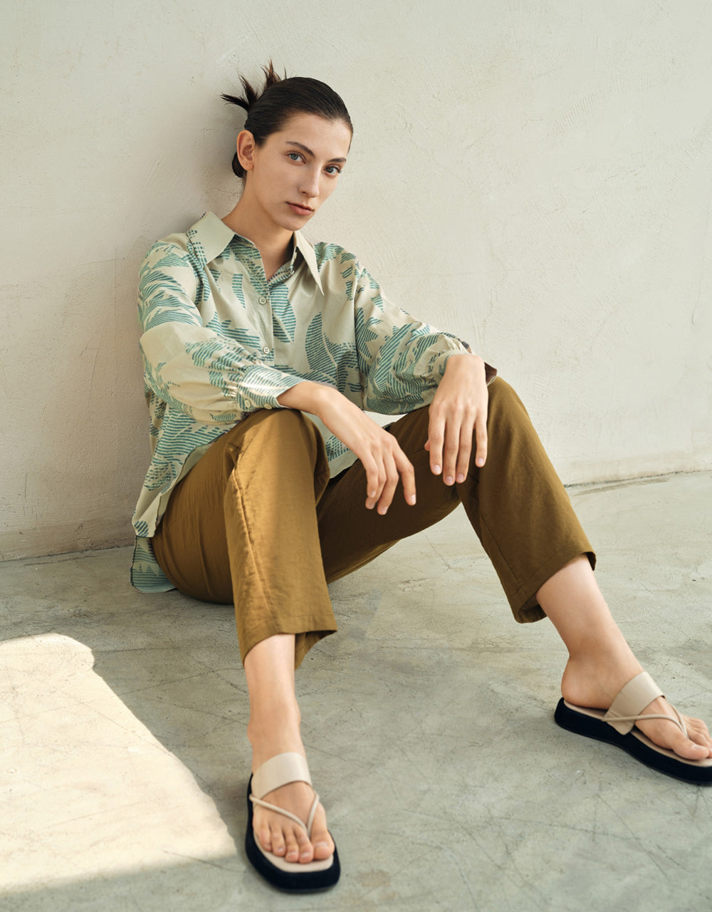 Printed Button Up Shirt
