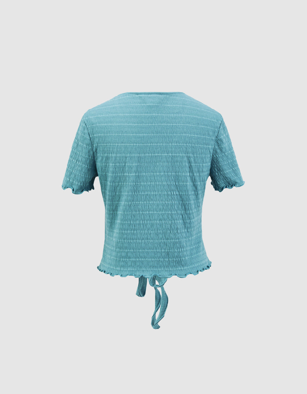 Lettuce Trim Shirred T-Shirt
