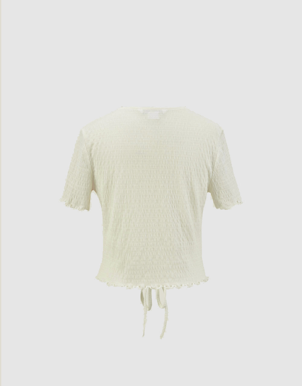 Lettuce Trim Shirred T-Shirt