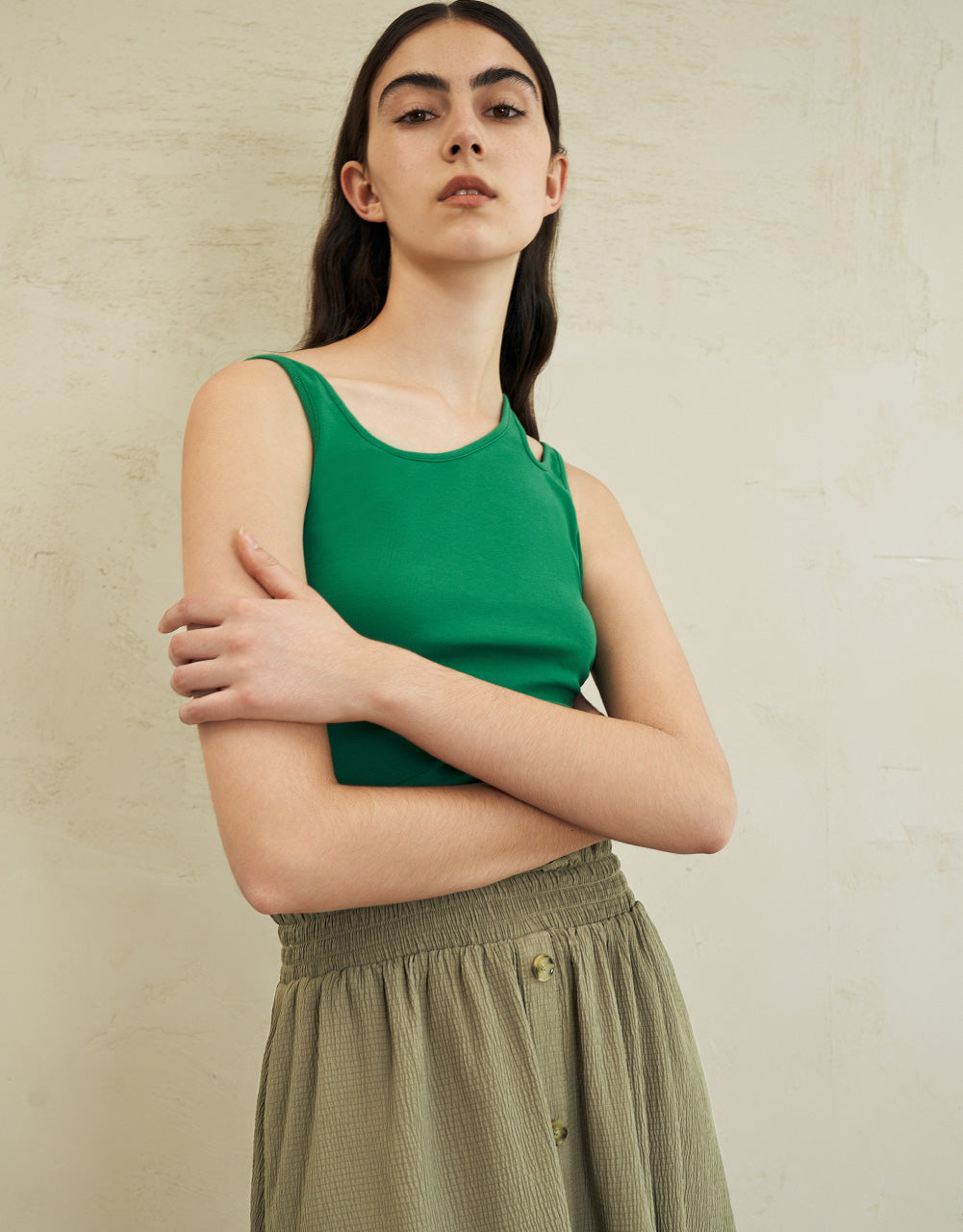 Asymmetric Cropped Tank Top