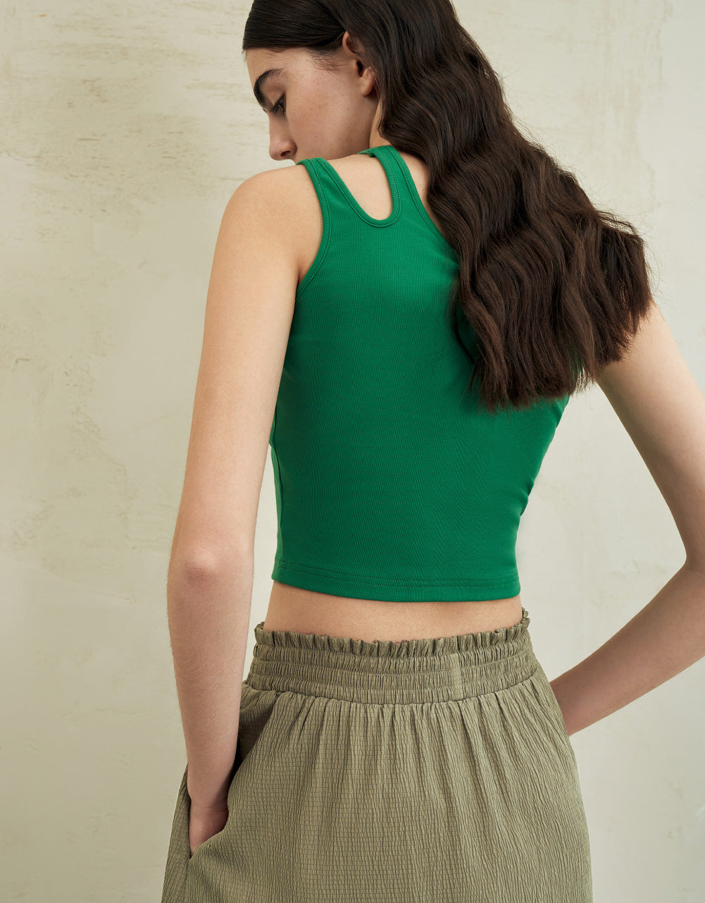 Asymmetric Cropped Tank Top