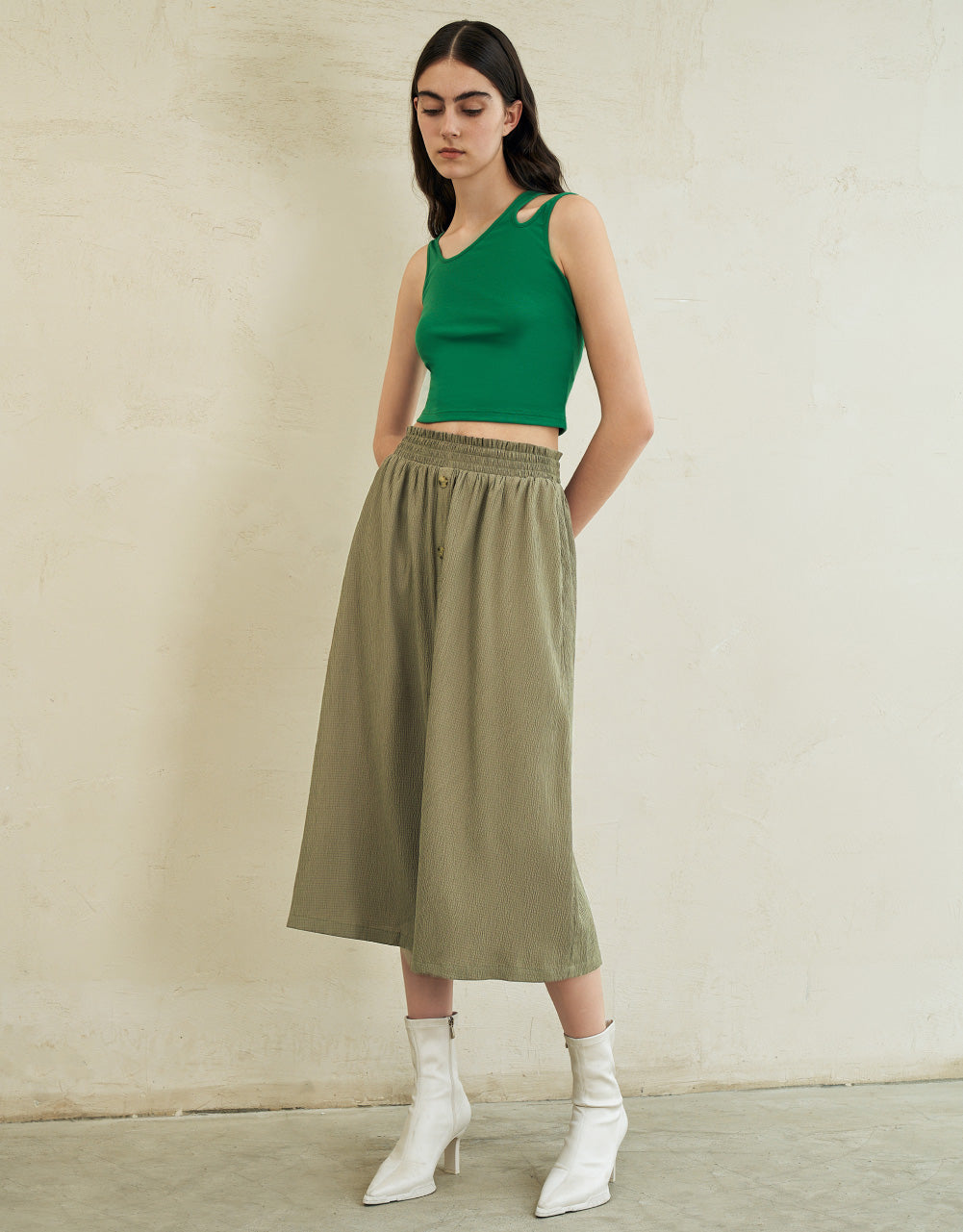 Asymmetric Cropped Tank Top