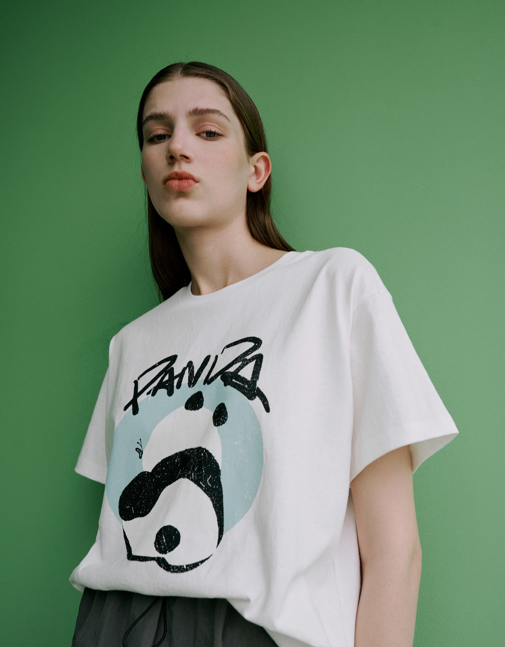 Panda Printed Crew Neck T-Shirt