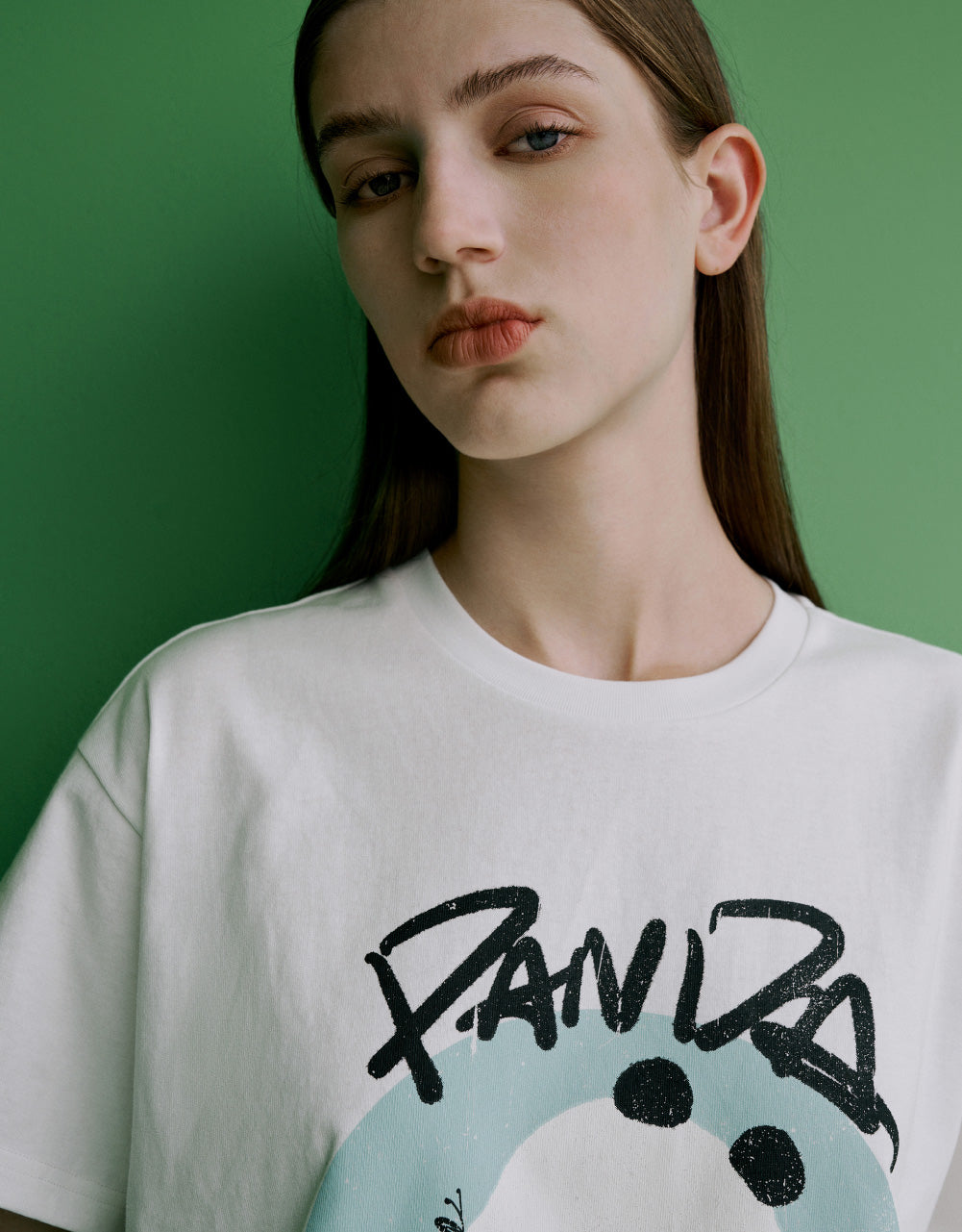Panda Printed Crew Neck T-Shirt