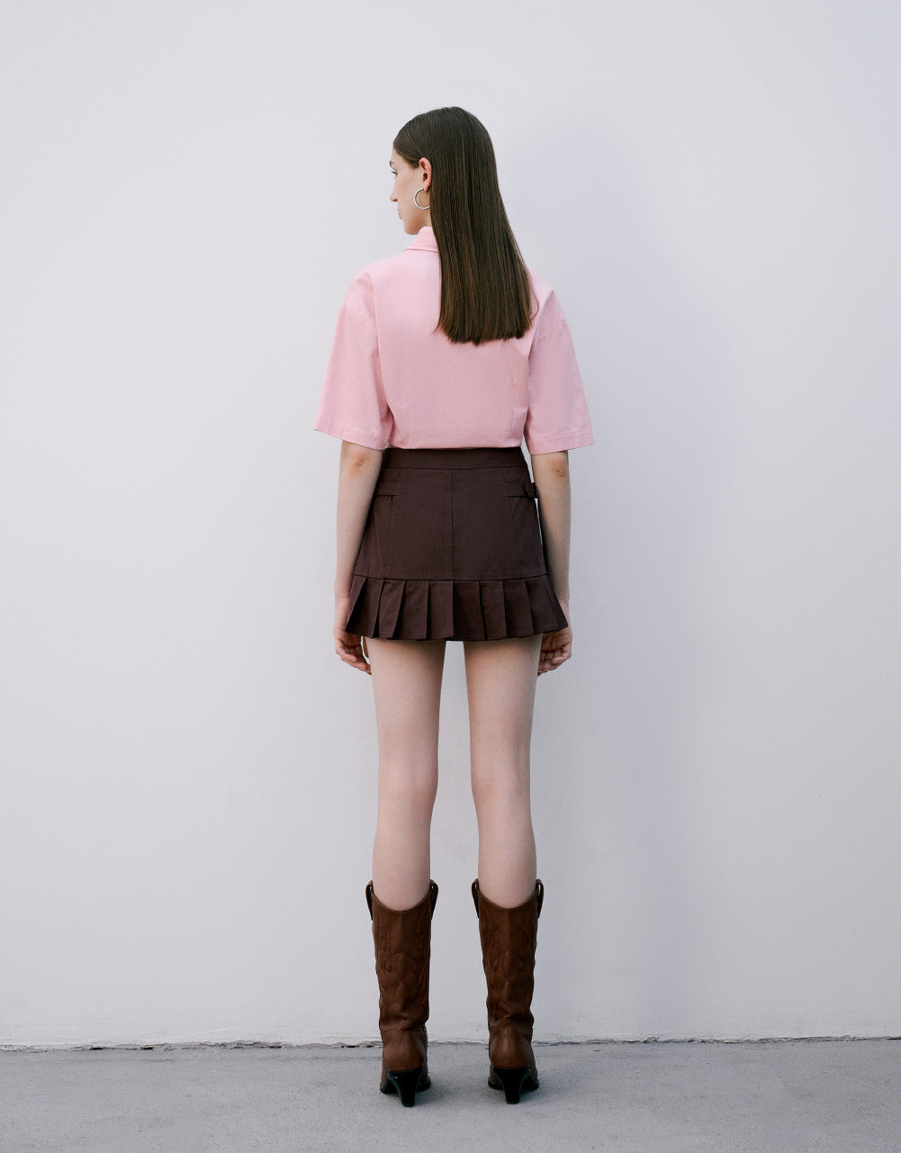 Mini A-Line Skirt With Buckles