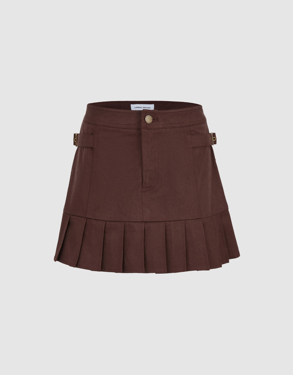 Mini A-Line Skirt With Buckles