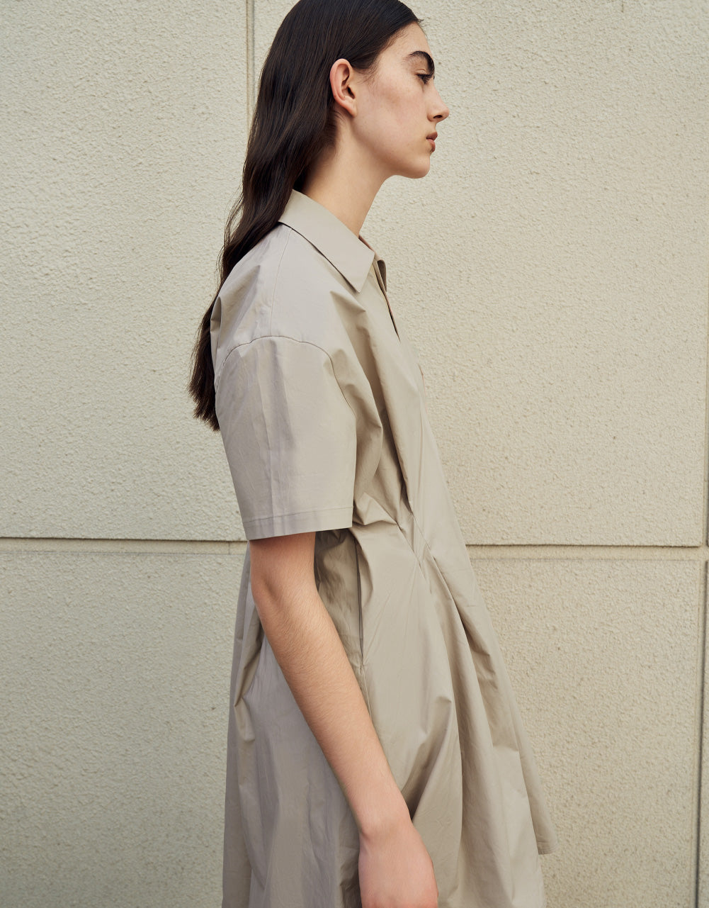 V-Neck Skater Shirt Dress