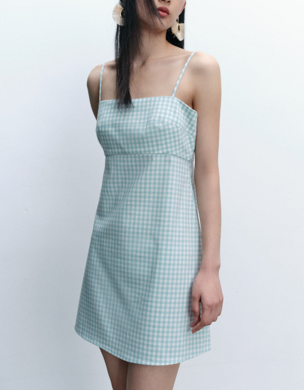 Checkered Sleeveless A-Line Dress