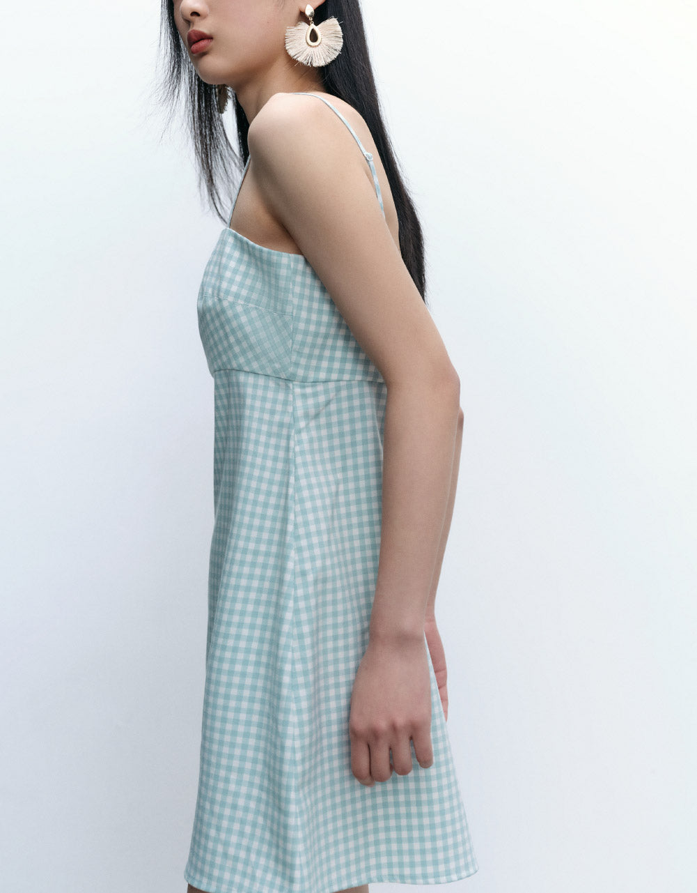Checkered Sleeveless A-Line Dress