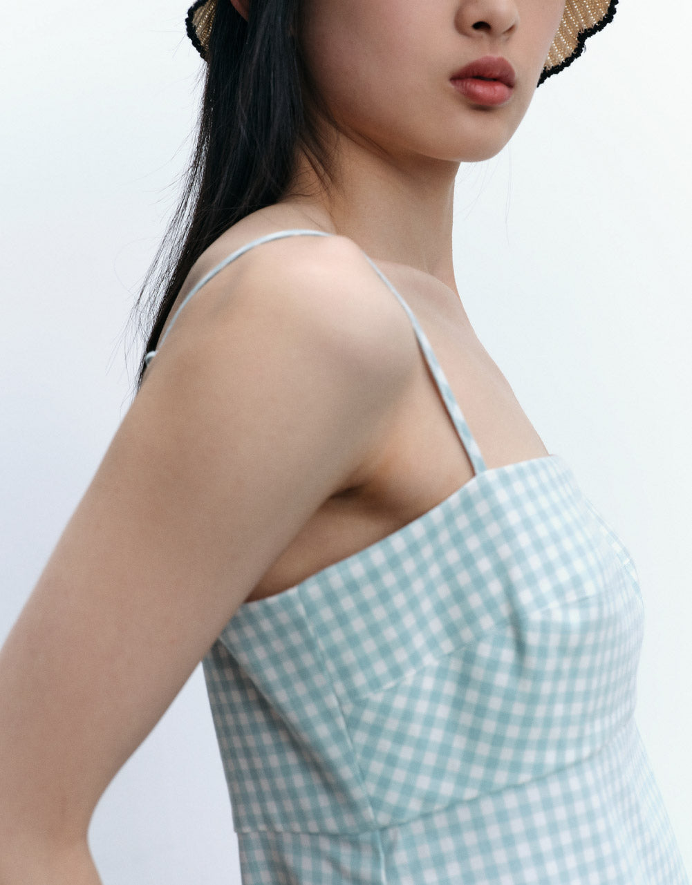 Checkered Sleeveless A-Line Dress