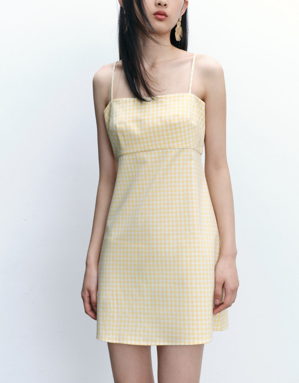 Checkered Sleeveless A-Line Dress