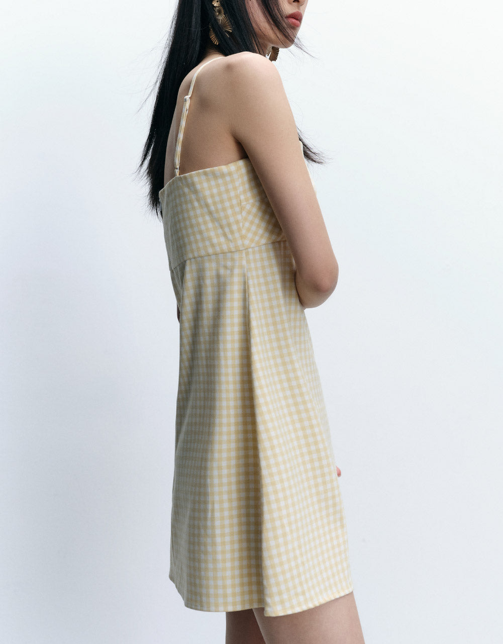 Checkered Sleeveless A-Line Dress