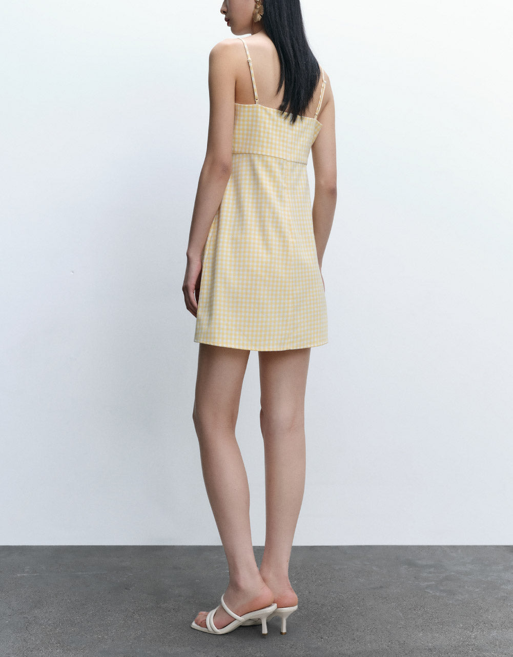 Checkered Sleeveless A-Line Dress