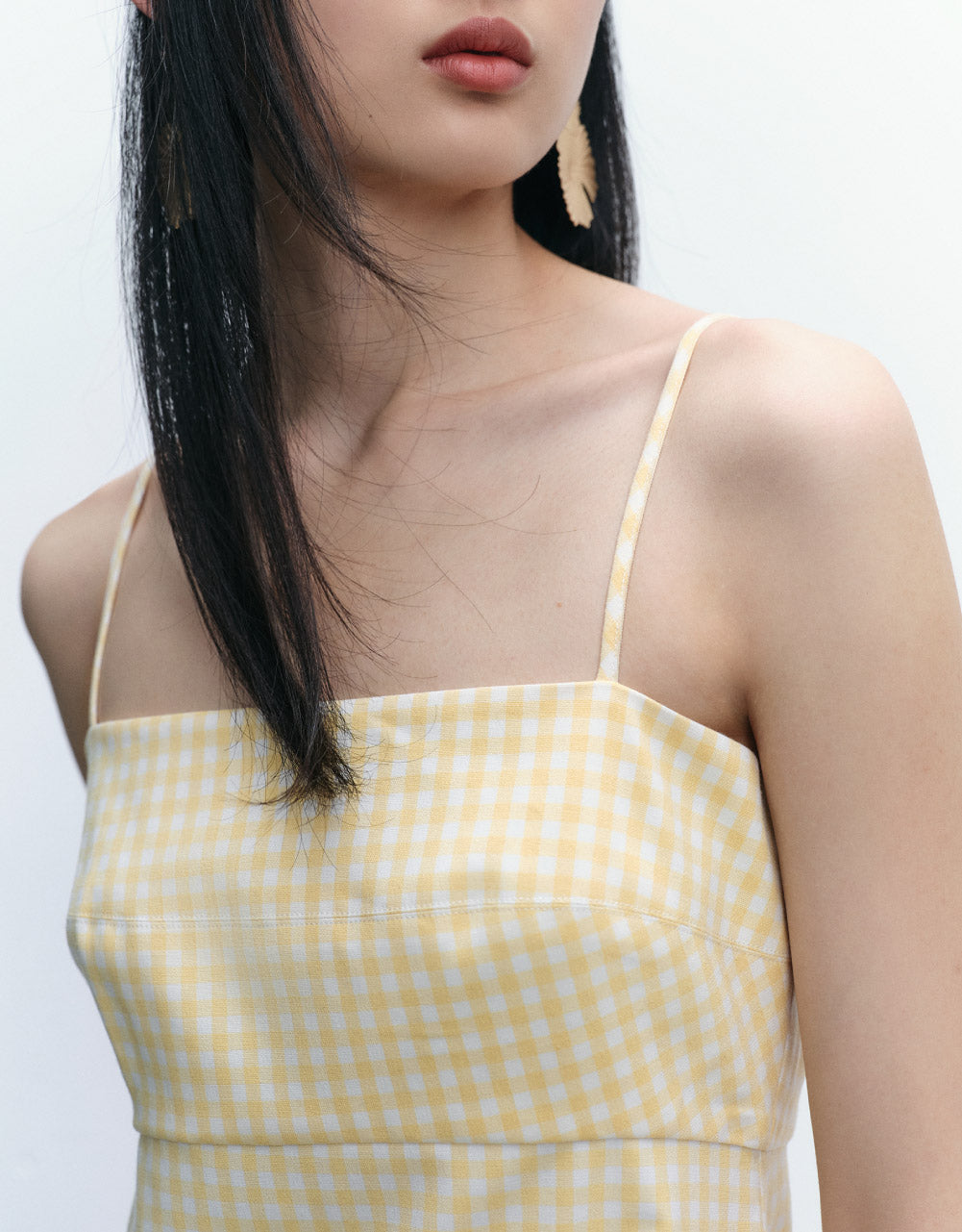 Checkered Sleeveless A-Line Dress