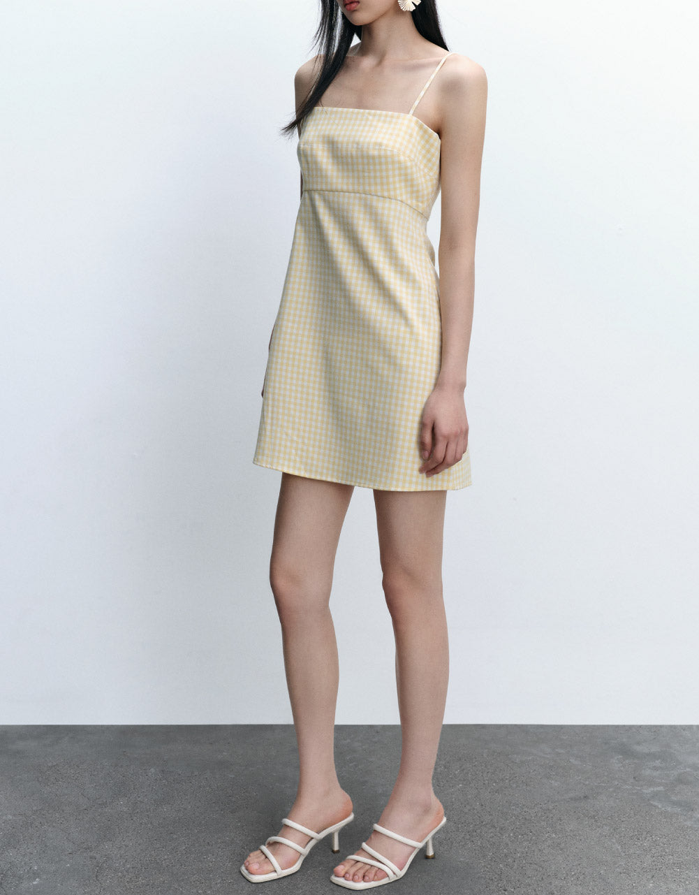 Checkered Sleeveless A-Line Dress