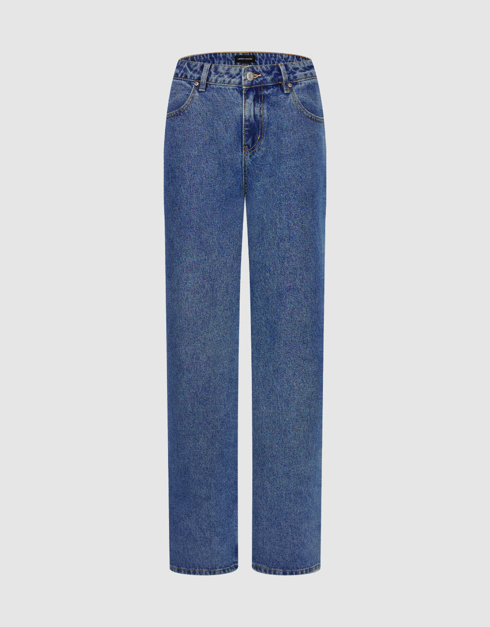 Mid Waist Wide-Leg Jeans