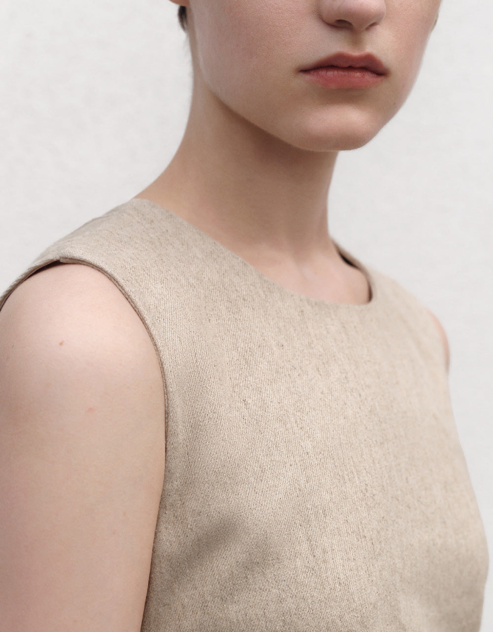 Sleeveless Crew Neck Midi Dress