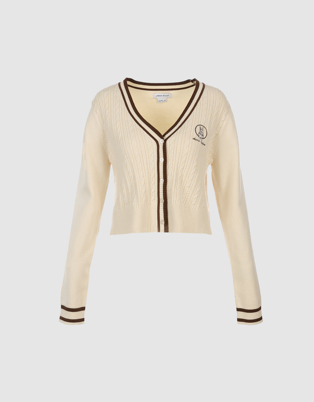 Cable Knit Skinny Fit Cardigan