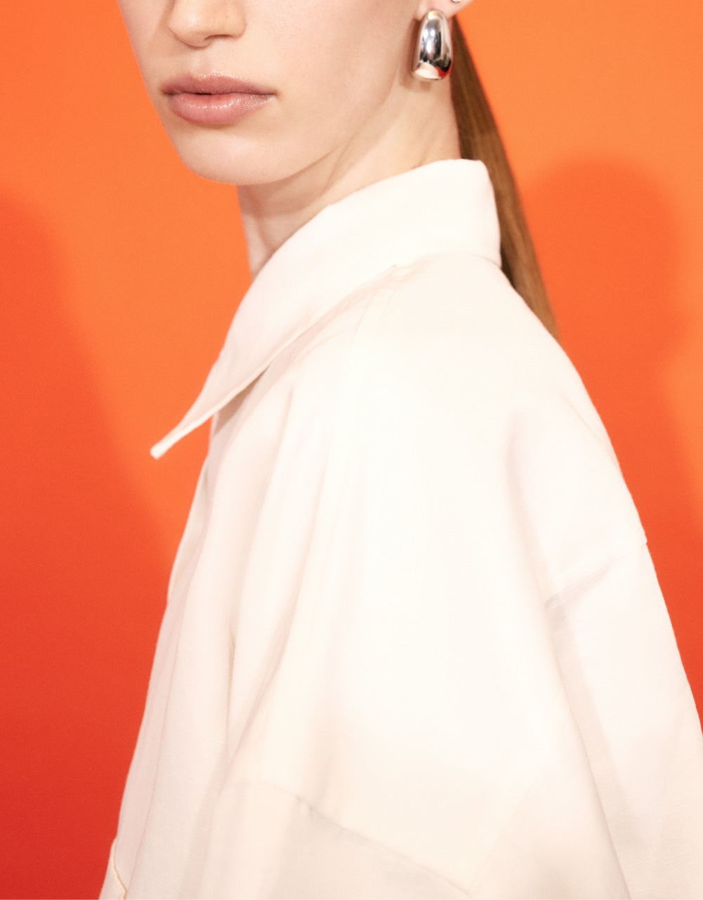 Drop Shoulder Sleeve Shirt Collar Shirts