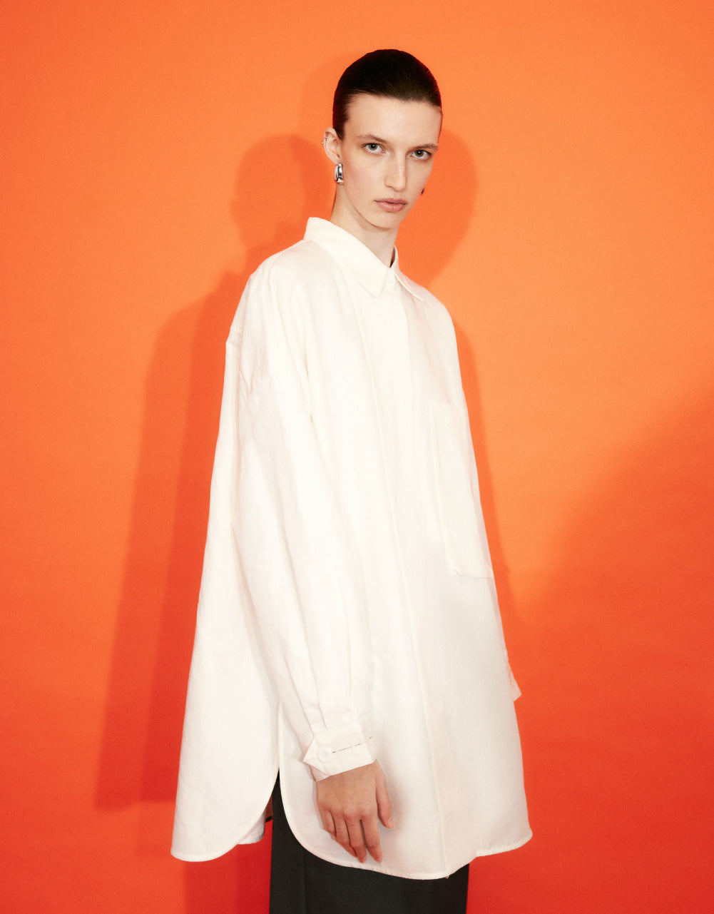 Drop Shoulder Sleeve Shirt Collar Shirts