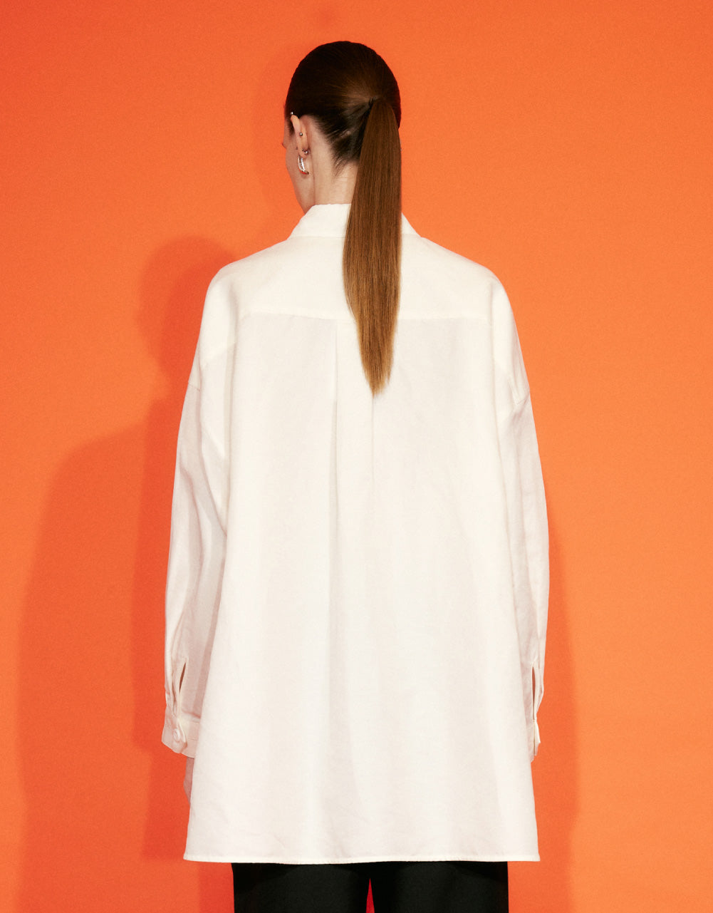 Drop Shoulder Sleeve Shirt Collar Shirts