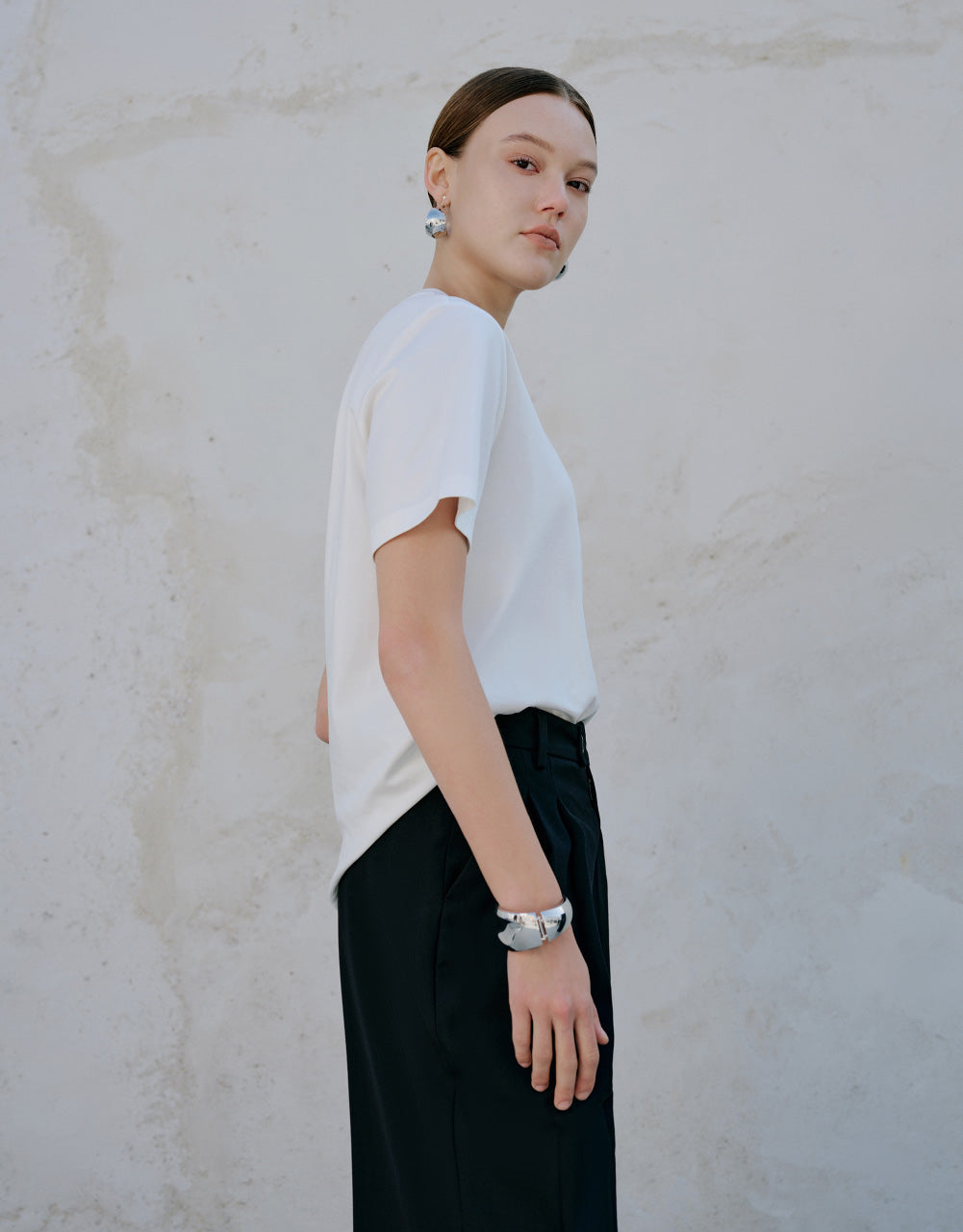 Plain Crew Neck Loose T-Shirt