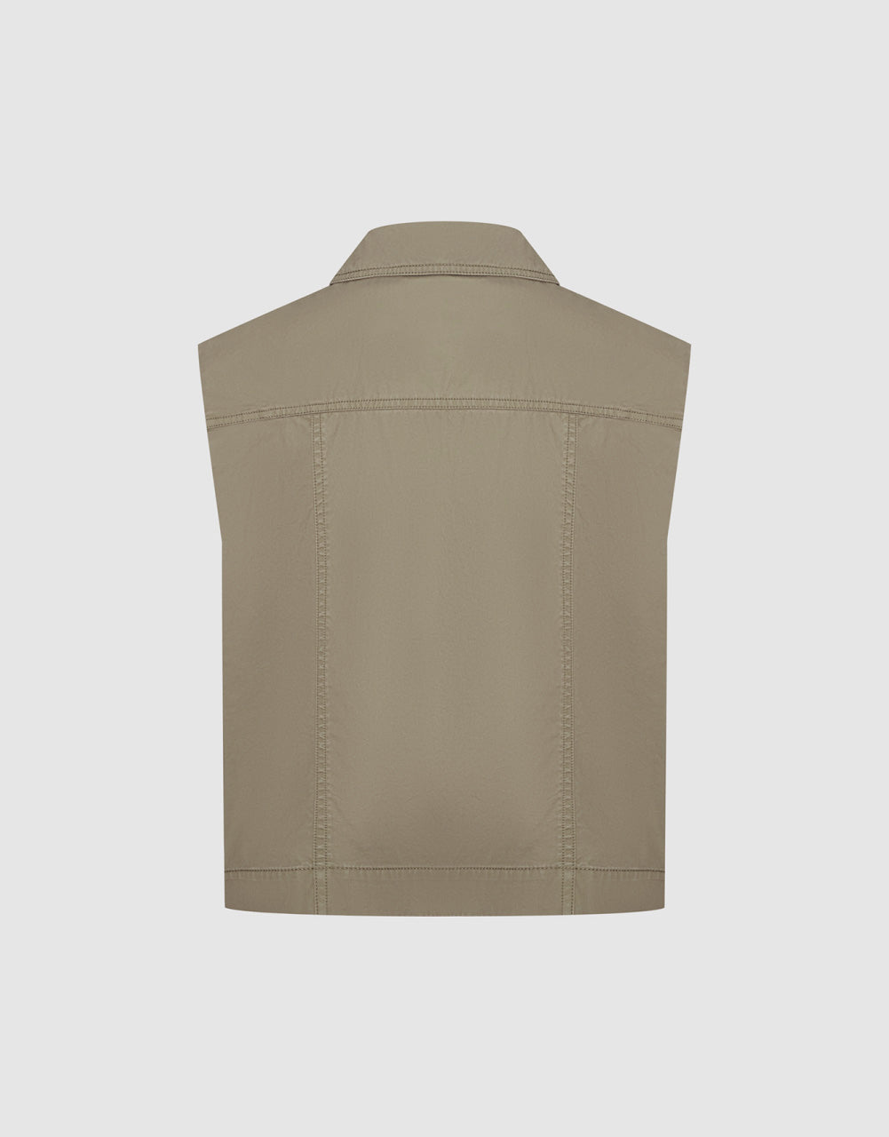 Straight Shirt Collar Vest