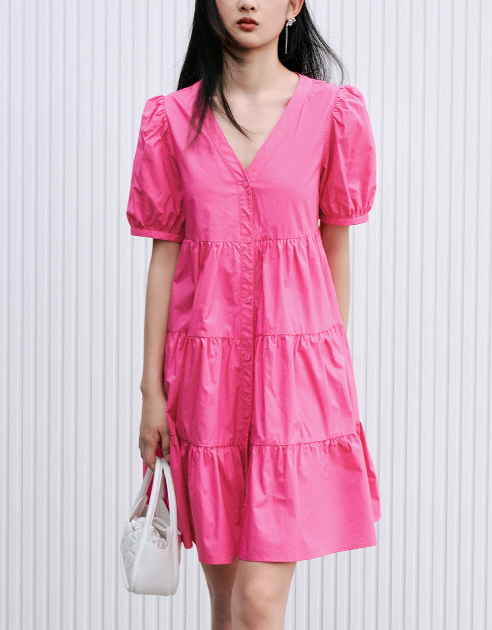 V-Neck A-Line Dress
