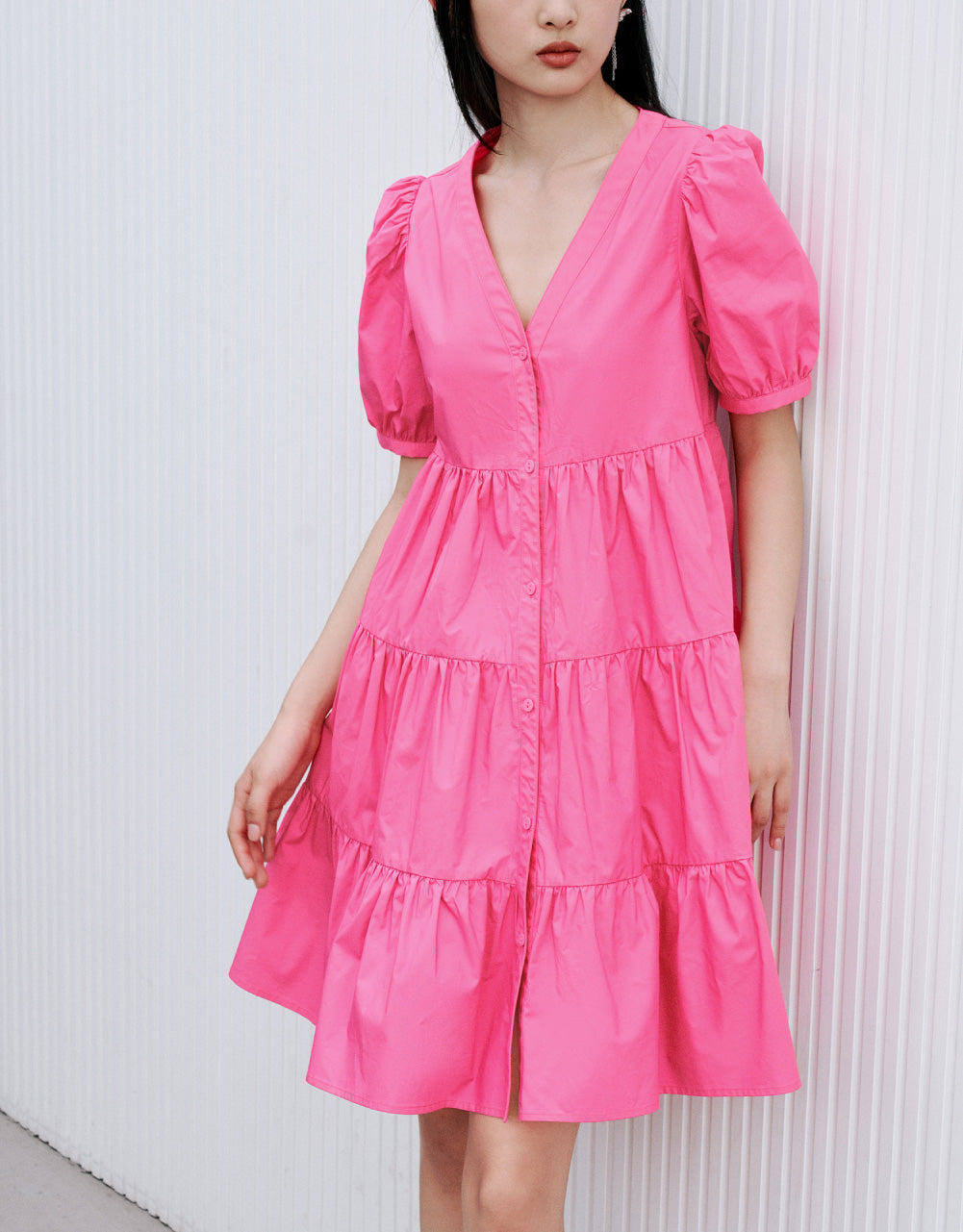V-Neck A-Line Dress