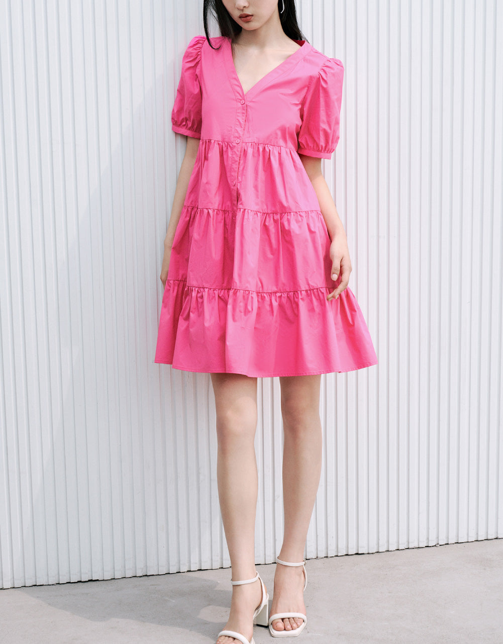 V-Neck A-Line Dress