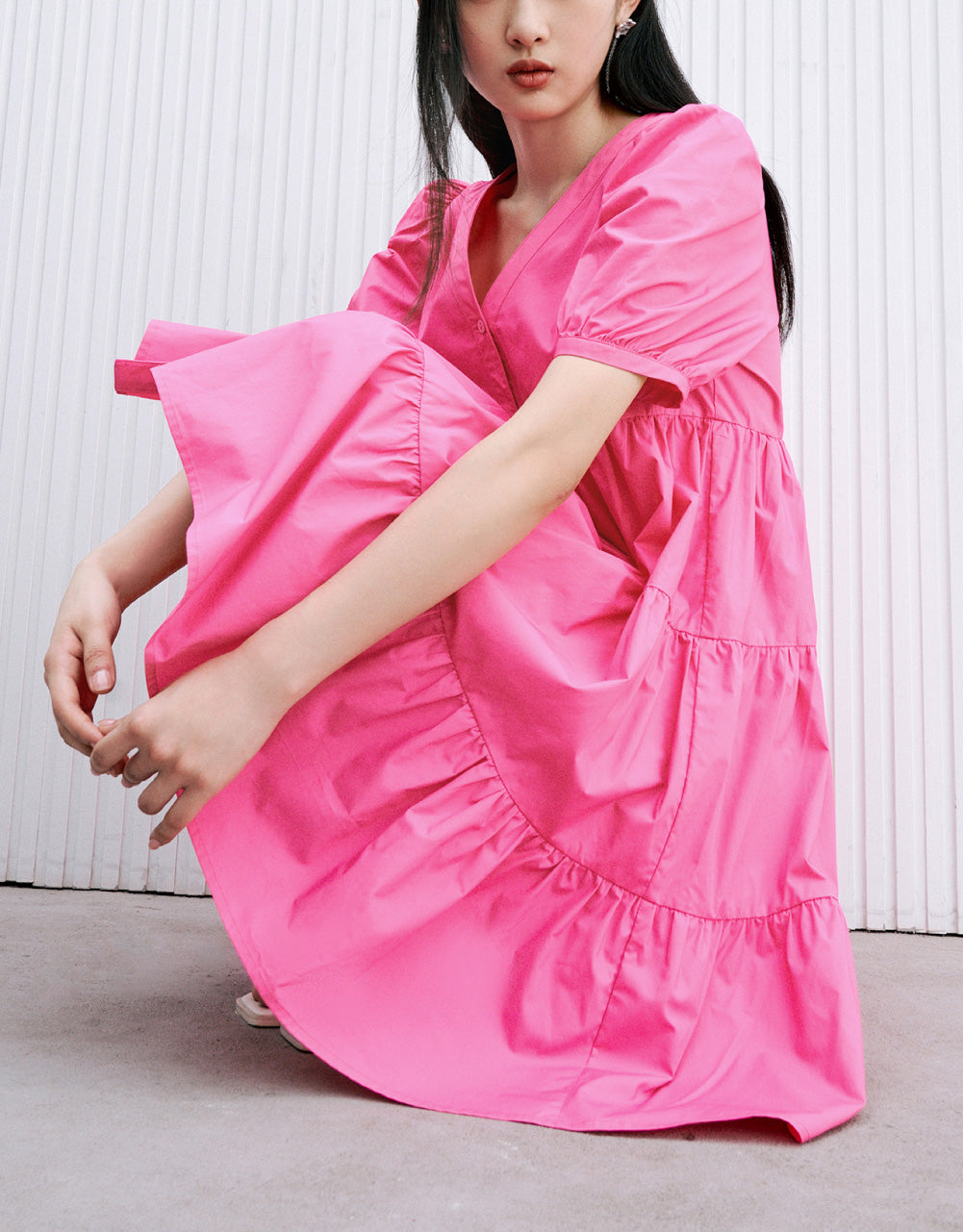 V-Neck A-Line Dress