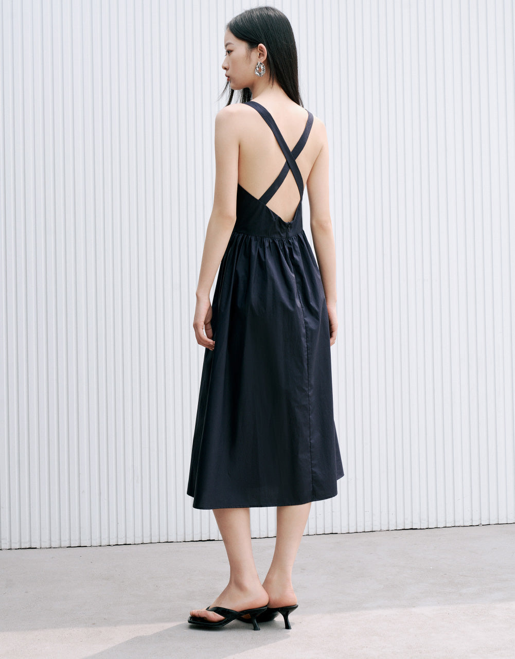 Sleeveless Crew Neck Skater Dress