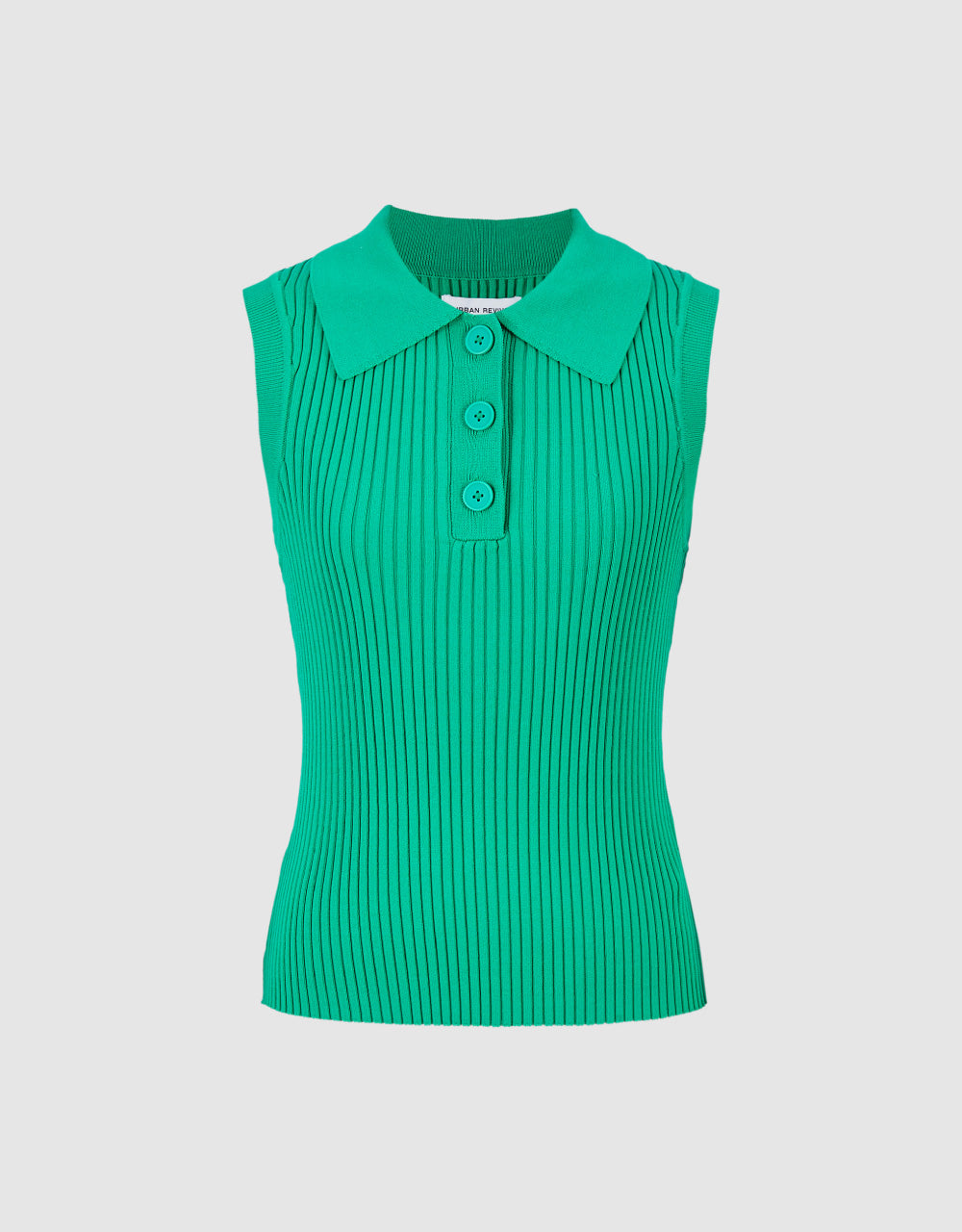 Button Half Placket Knitted Vest