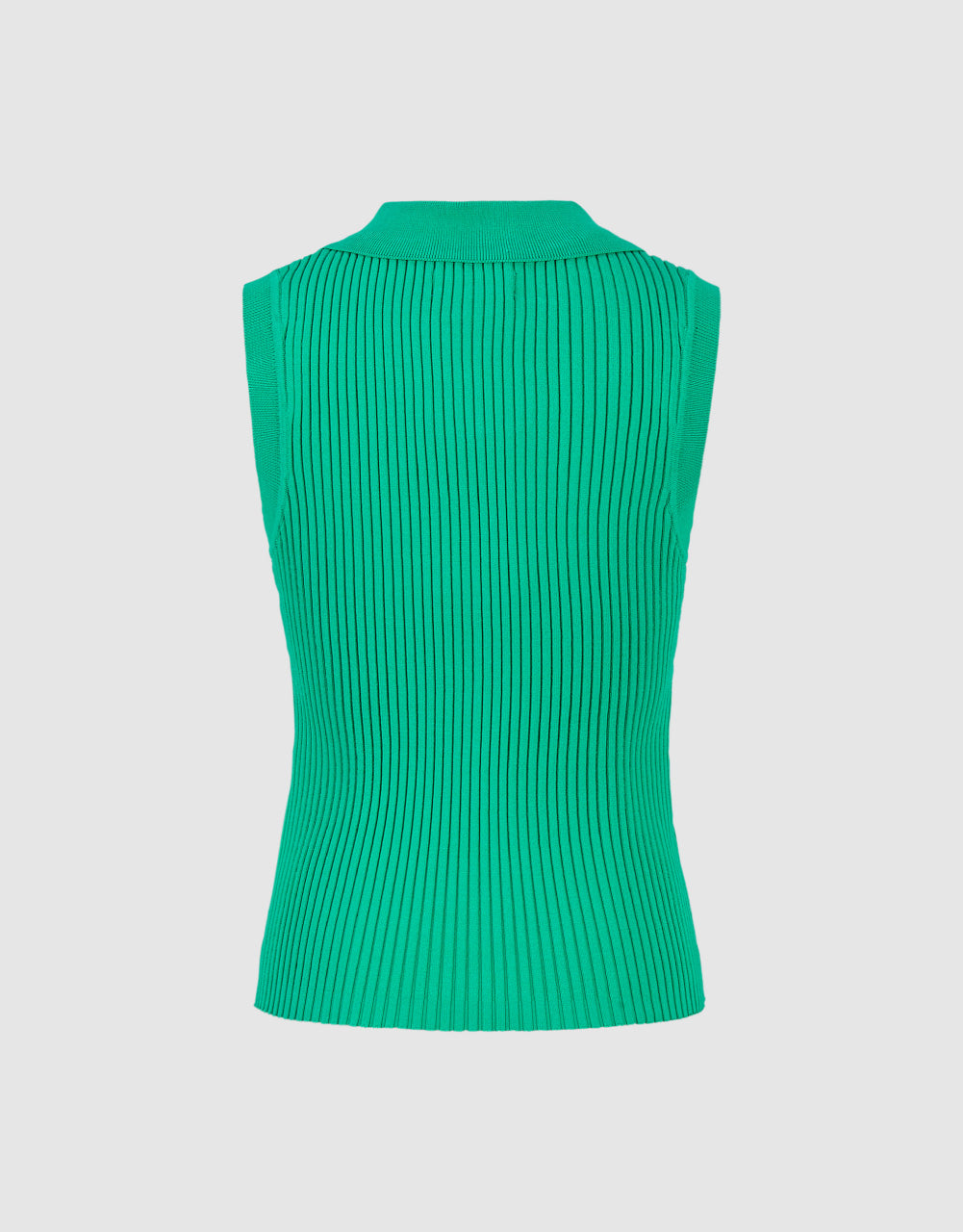 Button Half Placket Knitted Vest