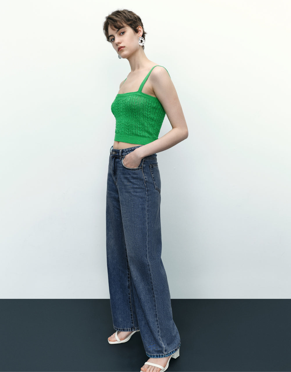 Sleeveless Cable Knitted Top