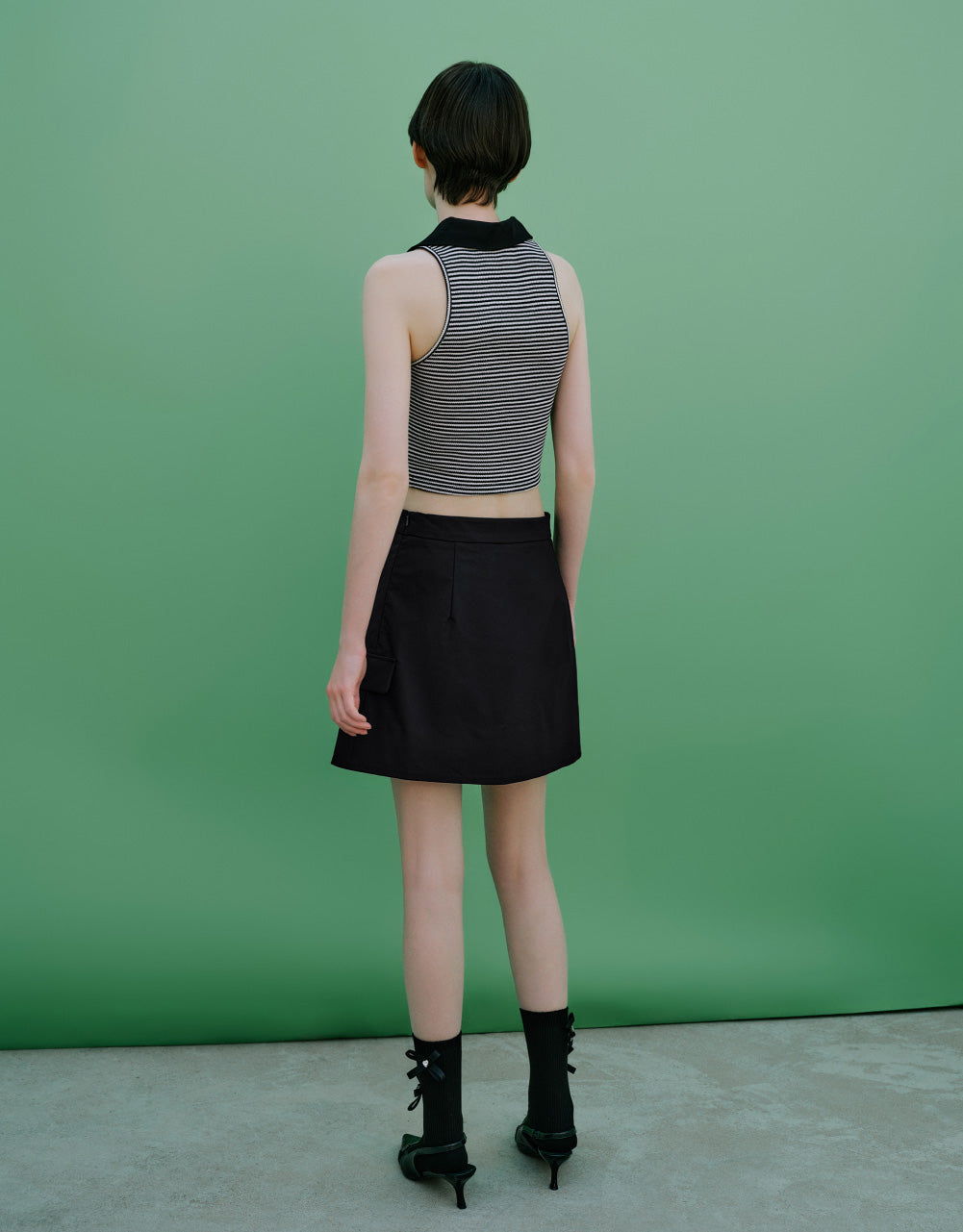 Striped Polo Tank Top
