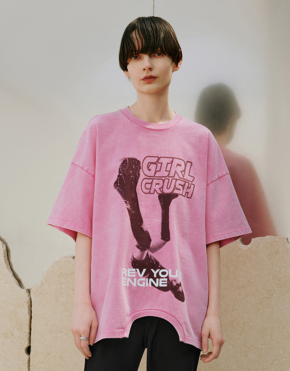 Graphic Drop Shoulder Loose T-Shirt