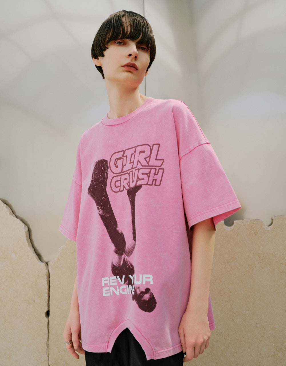 Graphic Drop Shoulder Loose T-Shirt