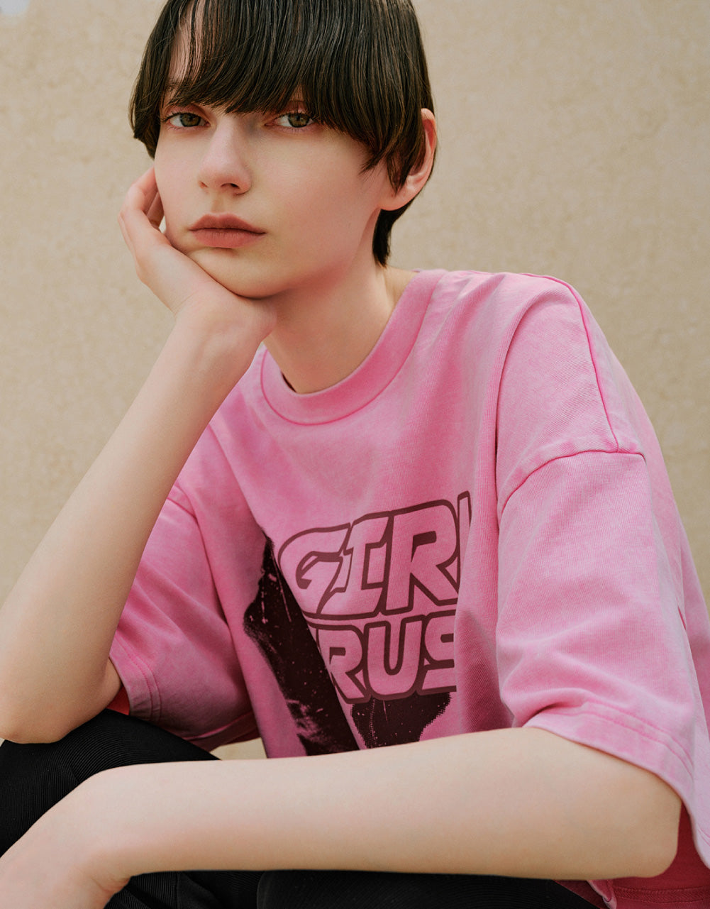 Graphic Drop Shoulder Loose T-Shirt