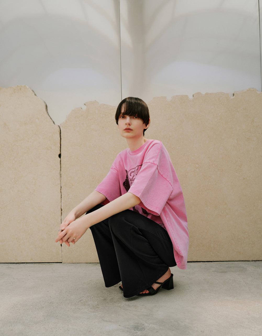 Graphic Drop Shoulder Loose T-Shirt