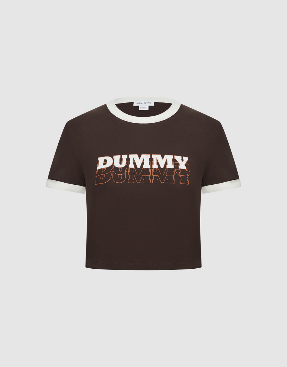 Printed Crew Neck Skinny T-Shirt