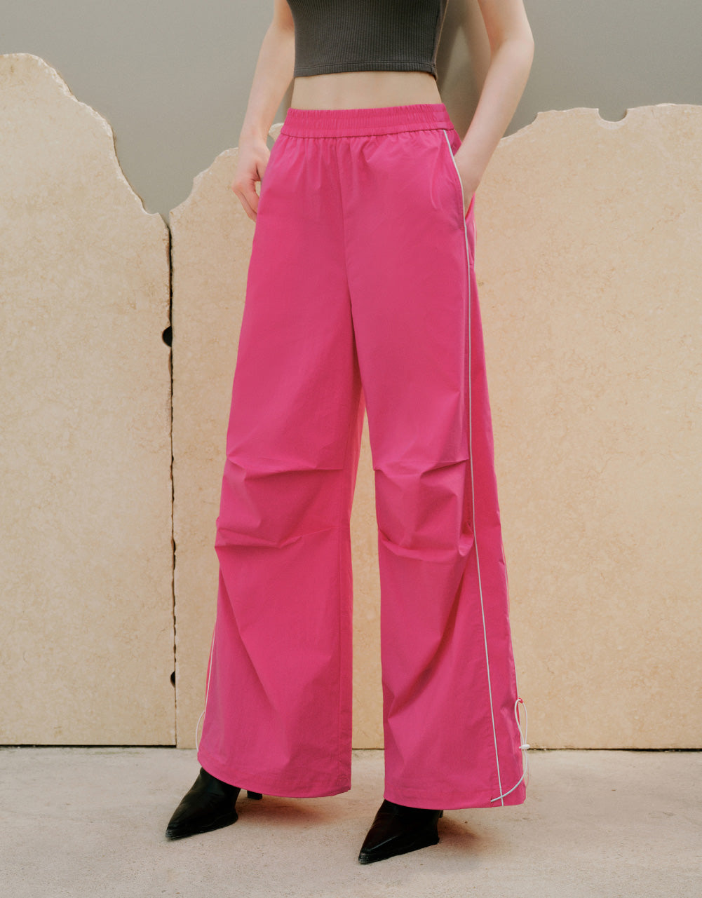 Woven Wide-Leg Pants